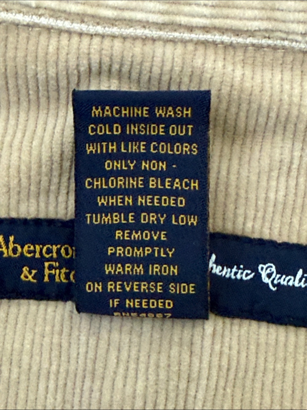 Abercrombie & Fitch Women's Tan Corduroy Zip-Front Jacket, Size XS - Picture 6 of 6